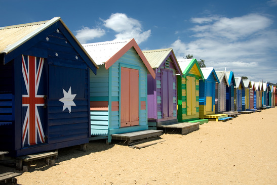 Beach Huts on Brighton Beach, Melbourne, Victoria, Australia